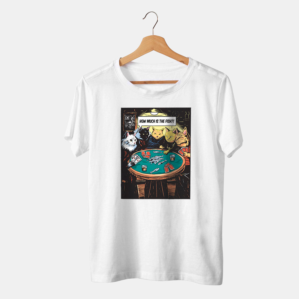 camiseta gatos blanca gatos y poker how much is the fish con fondo blanco