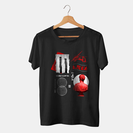 camiseta negra tierra grecia