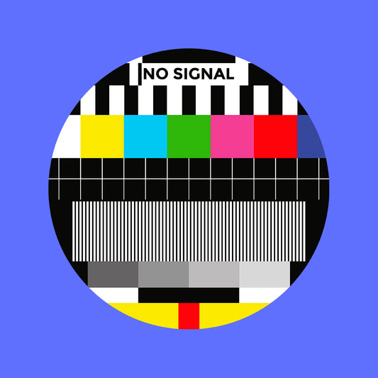 televisión sin señal y colores diseño logo jpg