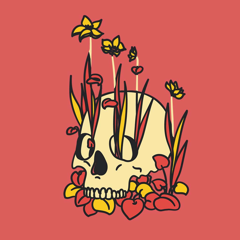 Flowery Skull