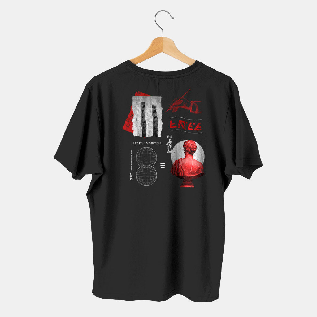 camiseta negra tierra grecia