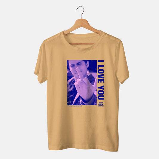 camiseta i love you corte de manga chico